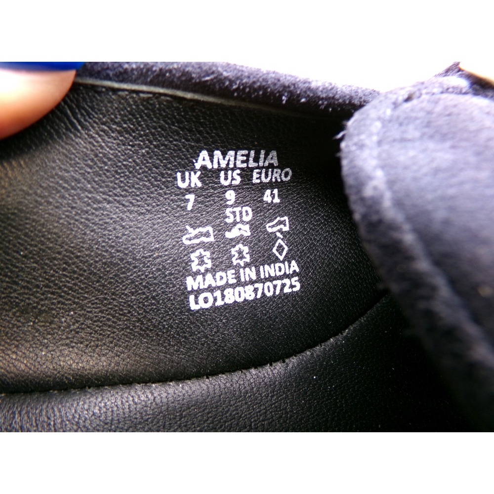 Hotter Horse Bit Loafers Shoes Womens Blue Size 9 Suede Slip On - Picture 8 of 8